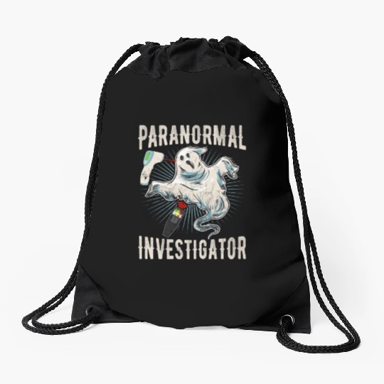 Ghost Hunting Paranormal Investigator Drawstring Bags