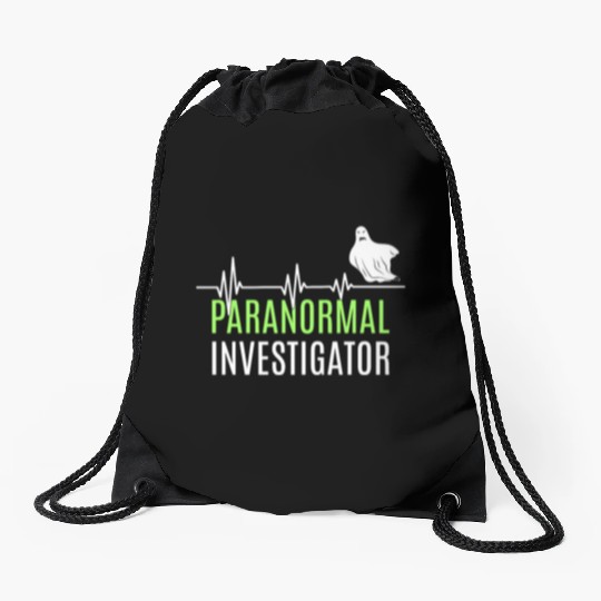 Ghost Hunting Paranormal Investigator Drawstring Bags