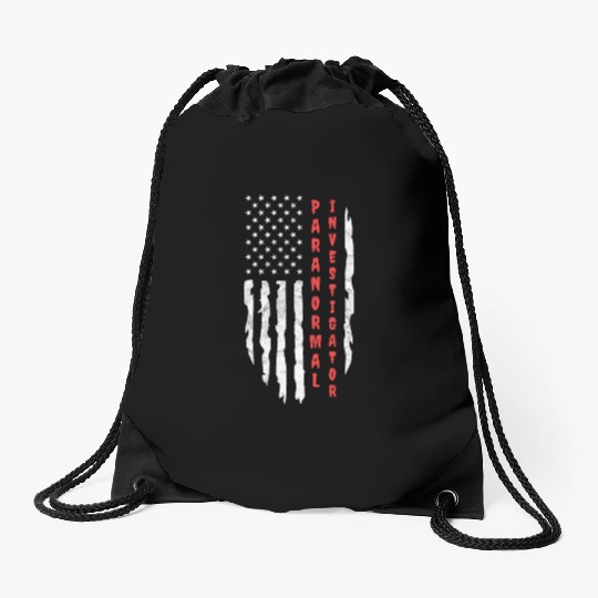 Ghost Hunting Paranormal Investigator Drawstring Bags