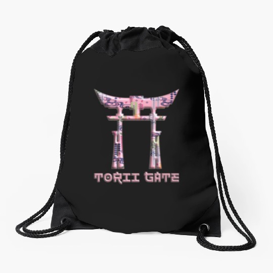 Torii Kyoto Japanese Gate Japanese Inspired Style Drawstring Bags