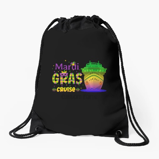 Mardi Gras Cruise Mardi Gras Carnival Trip Funny Drawstring Bags