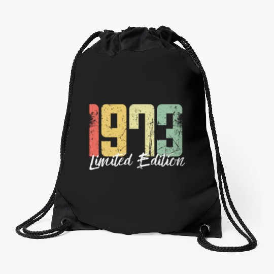 50 Years Vintage 1973 Retro 50th Birthday Drawstring Bags