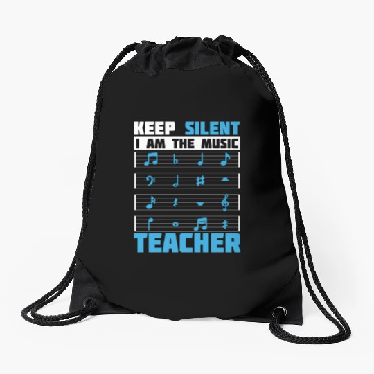 Music Teacher music nout Drawstring Bags