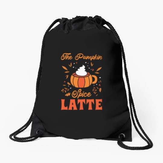 Pumpkin Spice Latte Halloween Coffee Lover Tarot Drawstring Bags