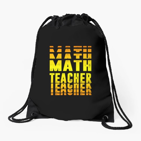 Math teacher design Drawstring Bags
