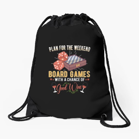 Wine Board Games Chess Board Game Player Gambling Drawstring Bags