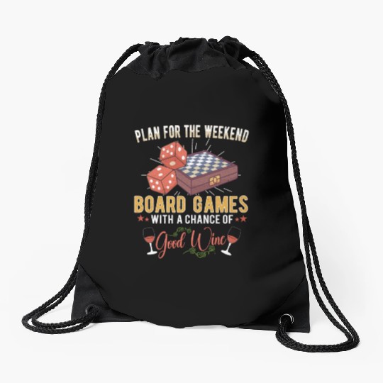 Wine Board Games Chess Board Game Player Gambling Drawstring Bags