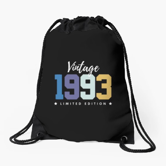 30 Years Vintage 1993 Retro 30th Birthday Drawstring Bags