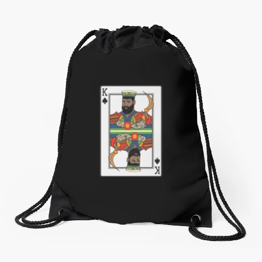 King Spades African American Card Halloween Drawstring Bags