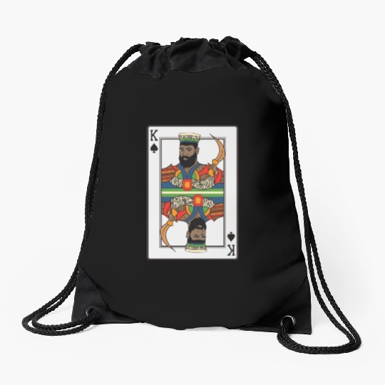 King Spades African American Card Halloween Drawstring Bags
