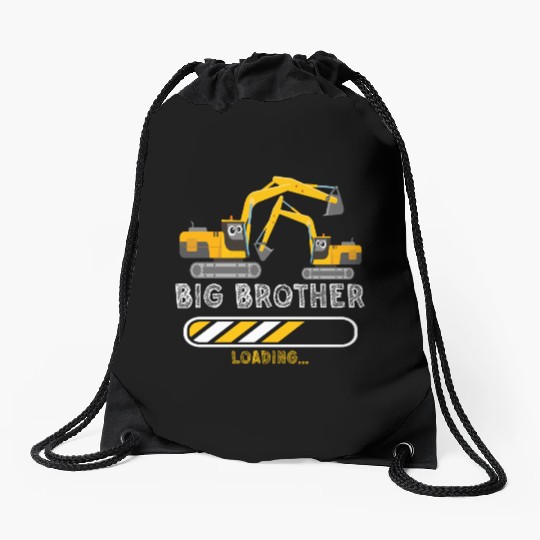 Big brother excavator Drawstring Bags