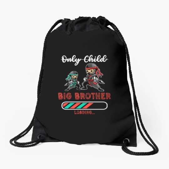 Big brother ninja Drawstring Bags