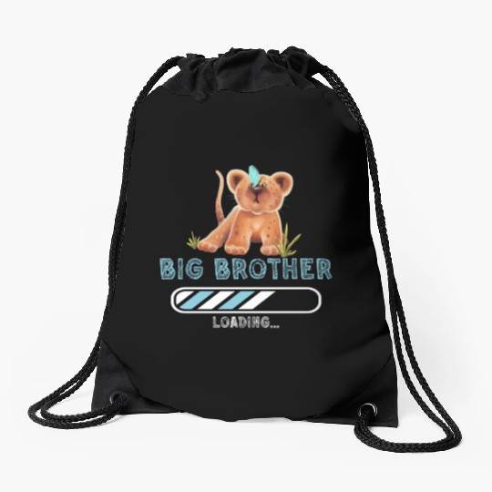 Big brother lion Drawstring Bags