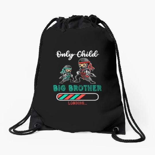 Big brother ninja Drawstring Bags