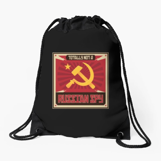 Funny Russian Spy USSR Soviet Union Russia Hammer Drawstring Bags