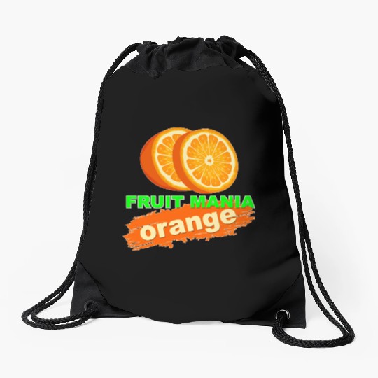 FRUIT MANIA ORANGE Drawstring Bags