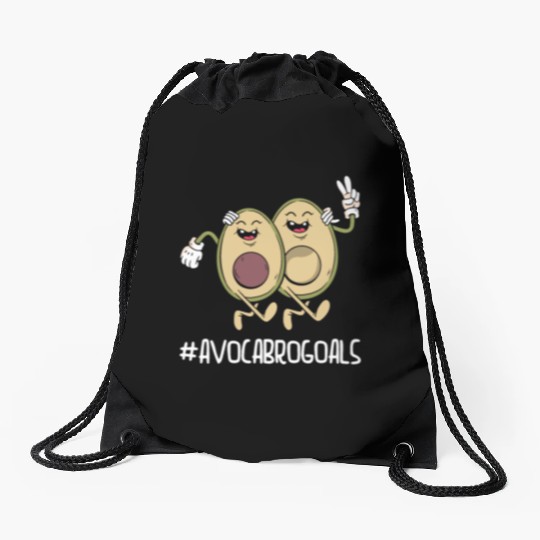 Sibling Big Brother Avocado Goals Hilarious Puns Drawstring Bags