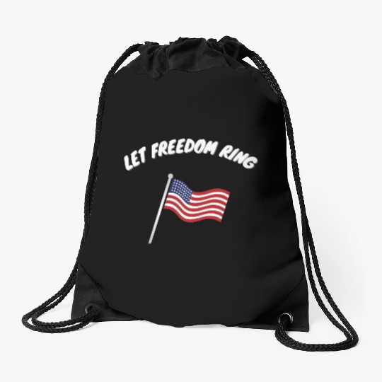 Let Freedom Ring Martin Luther King Day Human Righ Drawstring Bags