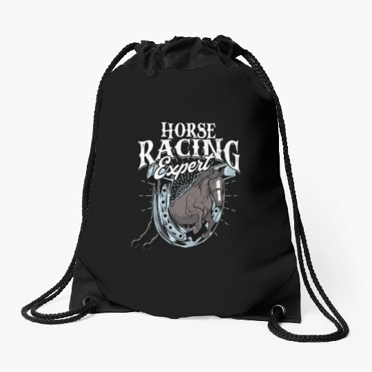 Horse Racing Equestrian Horseback Horse Racer Drawstring Bags