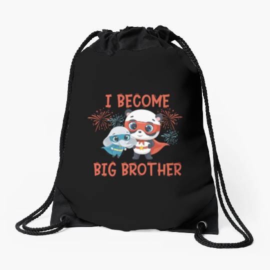 Big brother super hero panda elephant 2023 Drawstring Bags