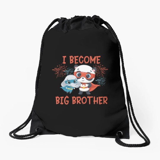 Big brother super hero panda elephant 2023 Drawstring Bags