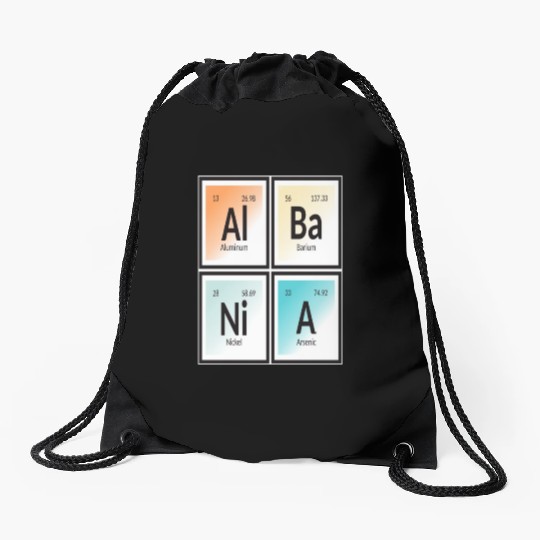 Albania | Periodic Table of Elements Drawstring Bags