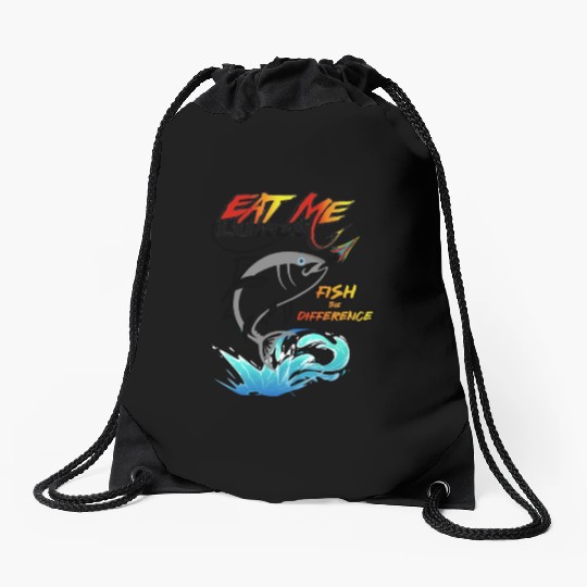 tuna fish Drawstring Bags design