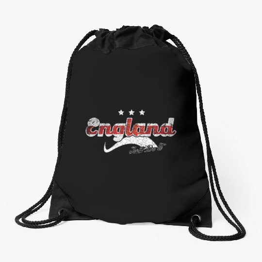 Inscription England, country flag, patriots Drawstring Bags