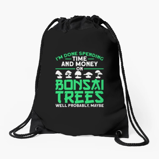 Bonsai Tree Owner Gift Bonsai Tree Gardening Drawstring Bags