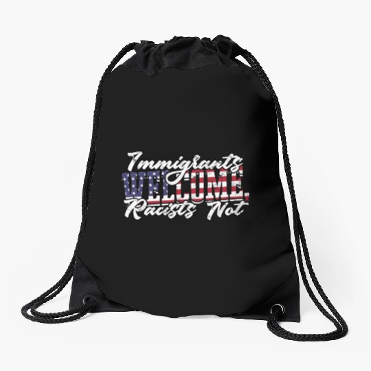 US Immigrant Indigenous USA Immigrants america Drawstring Bags