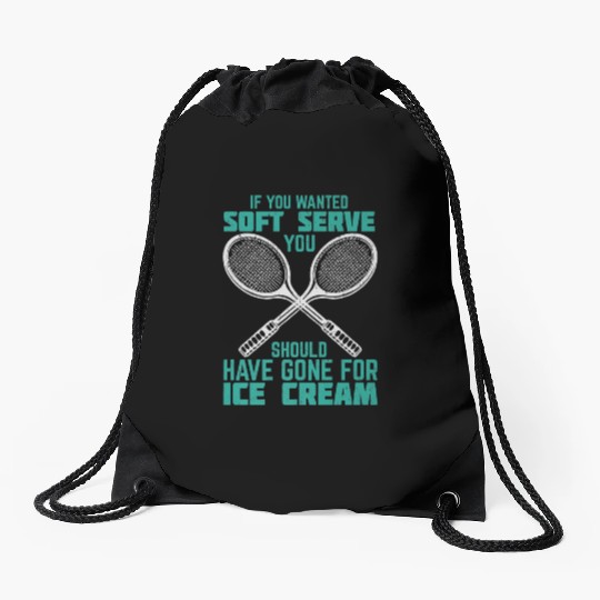 Tennis Ice Cream Premium Drawstring Bags