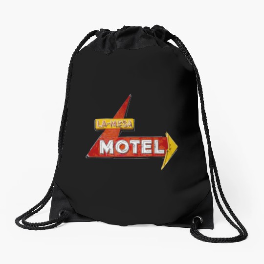 La Mesa Motel Route 66 Santa Rosa New Mexico Drawstring Bags