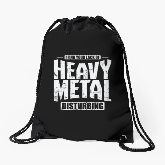 Heavy Metal Disburbing Music Band Genre Drawstring Bags