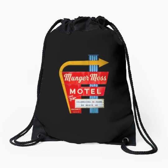 Munger Moss Motel Sign Route 66 Lebanon MO Drawstring Bags