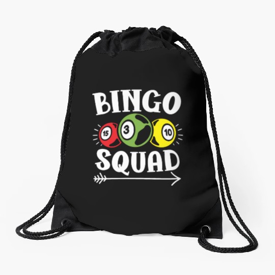 Bingo Squad Bingo Player Casino Gambling Lottery Drawstring Bags