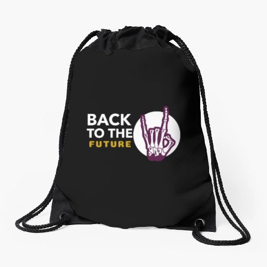 Back to the future Drawstring Bags