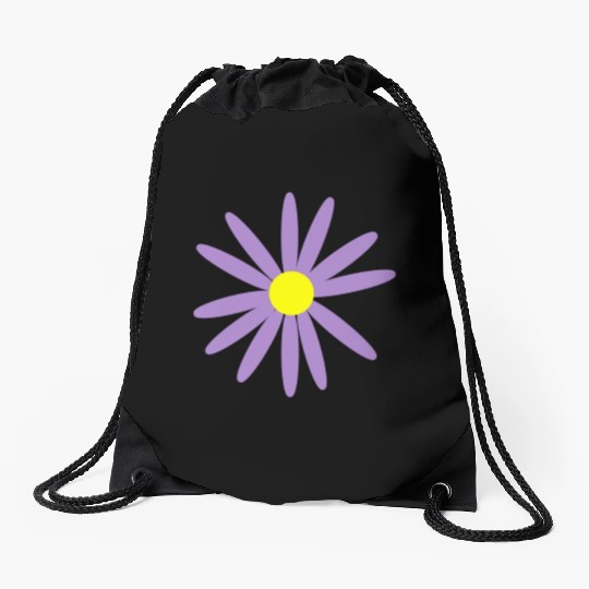 Lavender Daisy Drawstring Bags