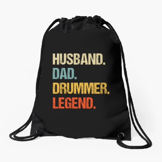 Father's Day Husband Dad Drummer Drummer Gift Drawstring Bags