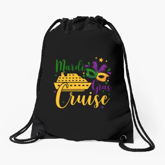 Mardi Gras Cruise Drawstring Bags