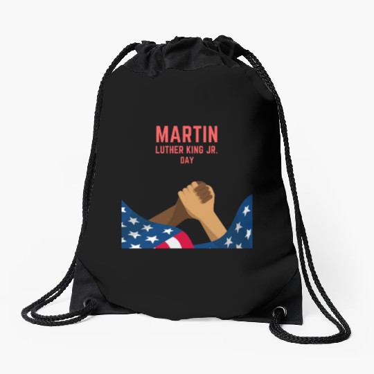 Martin Luther king jr. day Drawstring Bags