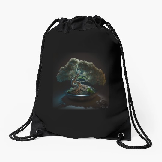 Cannabonsai - Bonsai Tree, Cannabis Plant, Drawstring Bags