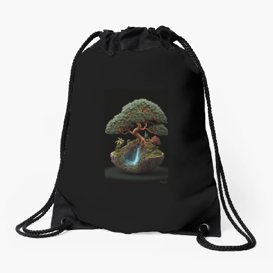 Cannabonsai - Bonsai Tree, Cannabis Plant, Drawstring Bags