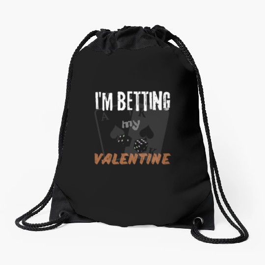 betting valentines Cool casino winner number Drawstring Bags