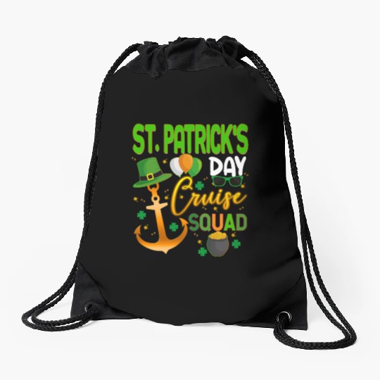 St Patrick's Day Cruise Squad Group Matching Drawstring Bags