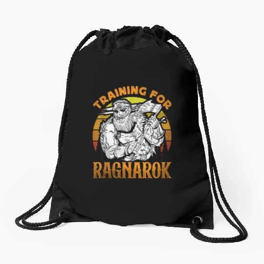 Bodybuilding - Training for ragnarok Drawstring Bags