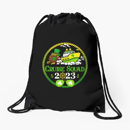 Family Cruise Squad 2023 St Patricks Cruise Drawstring Bags