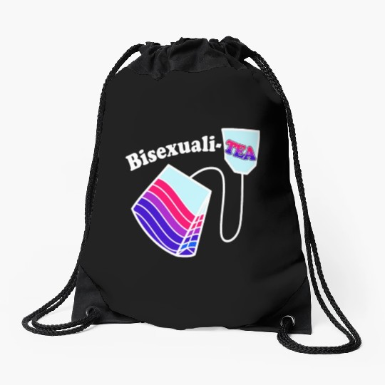 Bisexualitea Funny Bisexual Tea Bag Bi Pride Color Drawstring Bags
