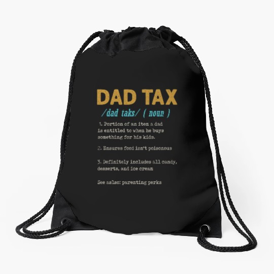Vintage Dad Tax Definition Men Funny Father's Day Drawstring Bags