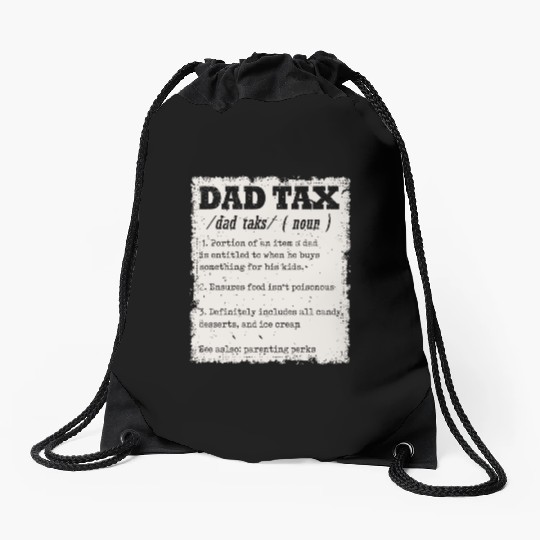 Vintage Dad Tax Definition Men Funny Father's Day Drawstring Bags