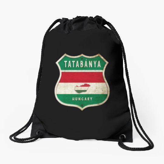 Tatabánya Hungary coat of arms flag design Drawstring Bags
